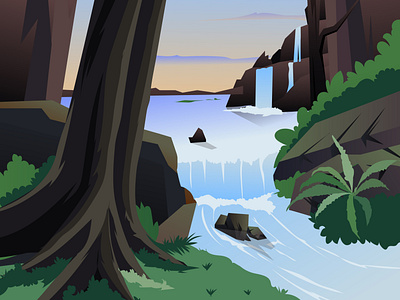 Paradise Falls by Drew Du on Dribbble