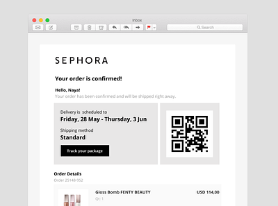 DailyUI 17 :: Receipt app dailyui dailyuichallenge dailyuiladies design e mail email ui ux