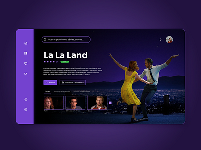 DailyUI 25 - TV App app dailyui dailyuichallenge dailyuiladies design lalaland movie tv tvapp ui ux