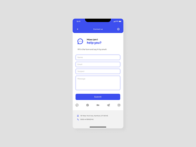 Contact Us app dailyui dailyuichallenge dailyuiladies design ui ux