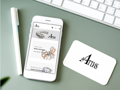 ATTIAS jewerly app branding design flat logo minimal ui ux