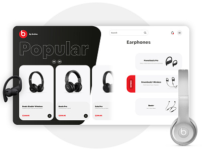 Beats website adobexd adobexduikit beats beats by dre music uidesign