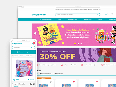 UX/UI | Loja Leiturinha books design digital design e commerce kids ui ux