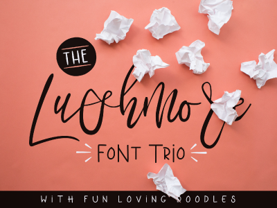 Lushmore Font Trio branding font hand drawn lettering marketing packaging script type typeface typography