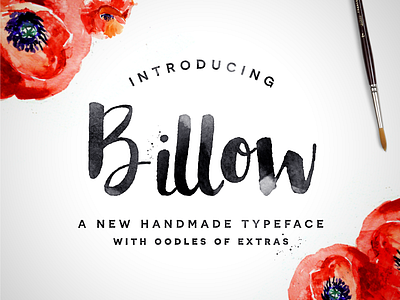 Billow Font font hand drawn lettering packaging type typeface typography