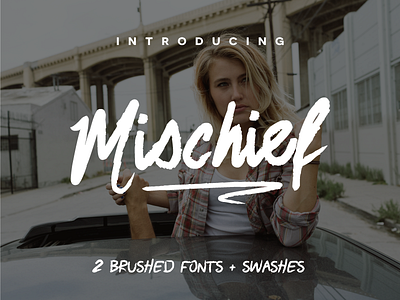 Mischief Font brush font hand drawn lettering marker packaging paint type typeface typography watercolor