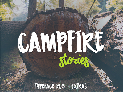 Campfire Stories Font brush font hand drawn lettering packaging paint type typography