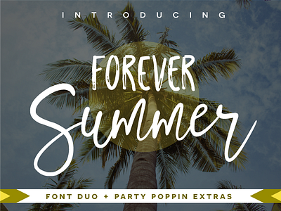 Forever Summer Font branding brush font hand drawn lettering marker packaging pen script summer type typography