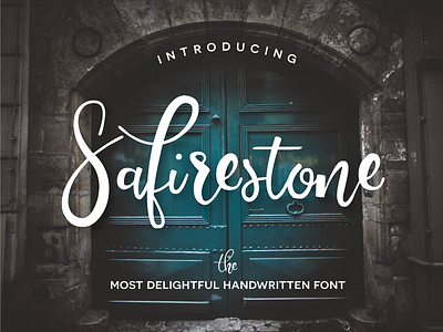 Safirestone Font branding brush font hand drawn lettering marker packaging pen script type typography
