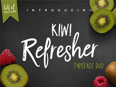 Kiwi Refresher Font branding brush font hand drawn lettering marker packaging pen script type typography