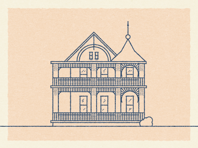 Victorian Mansion austin building illustration mansion texas victorian wedding