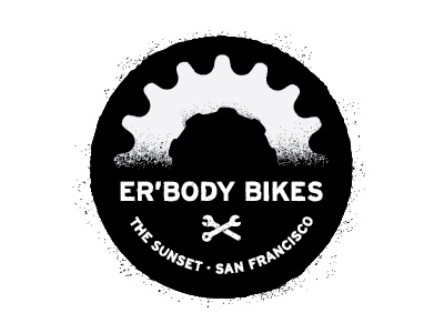 Everybody Bikes bikes cog logo type