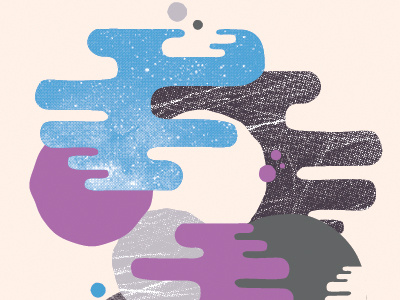 Cloudy Concept halftone illustration texture