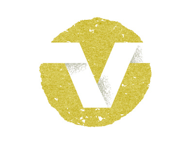 Folding V concept logo sketch texture v