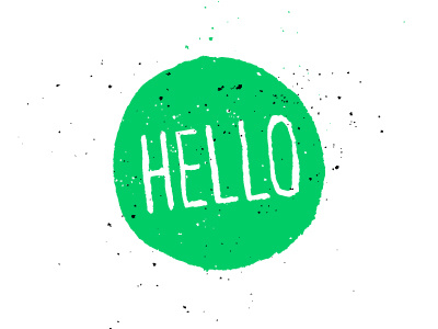 Hello. hand drawn hello texture type