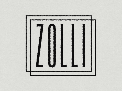 Zolli concept logo sketch texture type