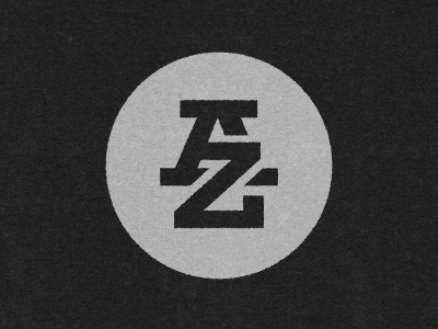 A.Z. Final circle logo logomark monogram texture type