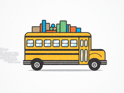 Jumpstreet bus education illustration logo luggage school bus travel