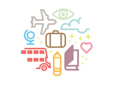 Éducatours 2 education icon logo travel
