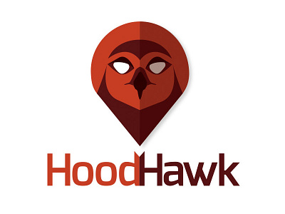 Hood Hawk branding campaign logo mobile app neighbor hood watch vector