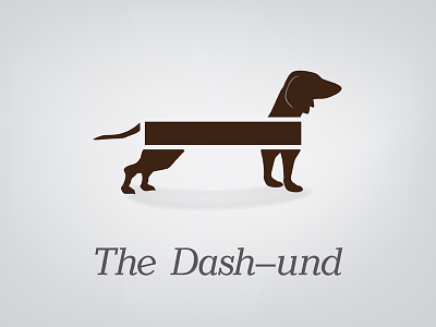 The Dash–und bored dash design dog elements em dash en dash illustrator punny type typography
