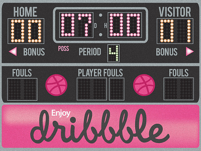 Shot Clock draft dribbble give away home invite invite giveaway prospect score scoreboard shot shot clock visitor