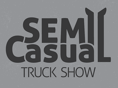 Semi Casual Truck Show big rig branding comp illustrator logo semi show stacks thick truck trucking wip