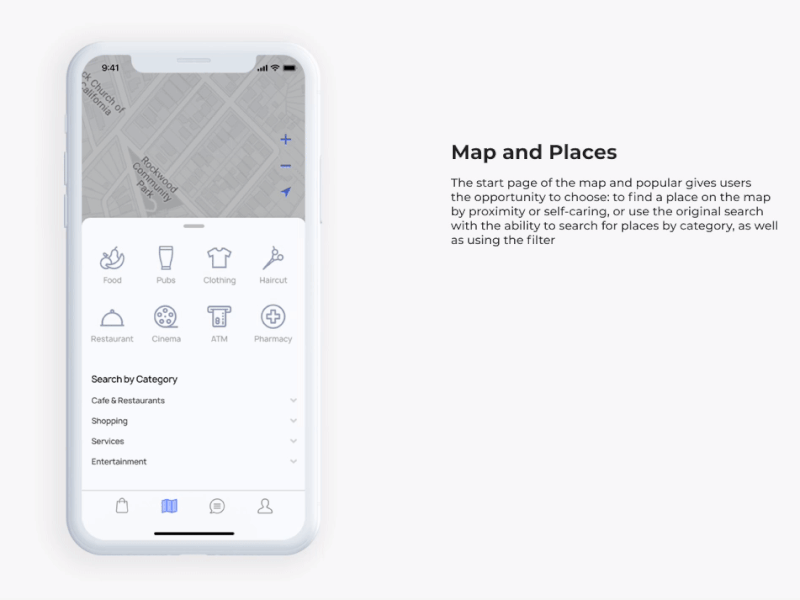 OneWay Mobile App branding map ui place ui ux ui web design