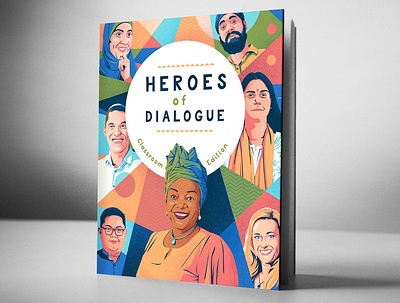 Book Illustration - Heroes of Dialogue 2d illustration book cover design dialogue digital art editorial design graphic design illustration