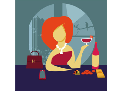 woman and luxury flat illustration luxury money rich vector art vector artwork woman