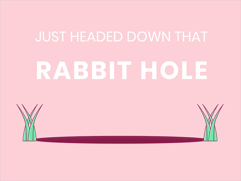 Rabbit Hole animation cute gif graphic design illustration kawaii mograph motion graphics motiongraphics rabbit