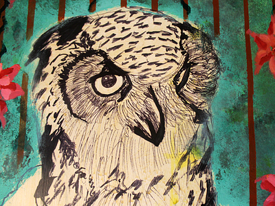 Owl acrylic marker painting pen
