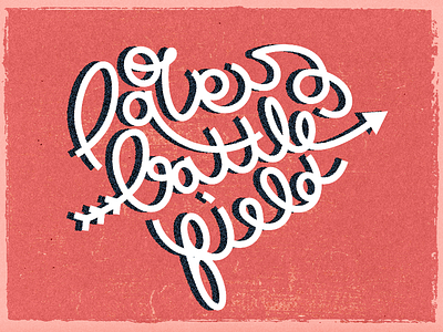 love is a battlefield illustration vector