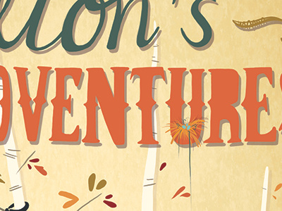 Detail: Carlton's Big (and little) Adventures book cover childrens book cute illustration lettering