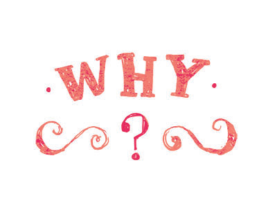 Why...not? lettering pink questions why