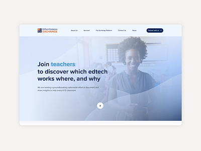 EdTech Evidence Exchange Corporate Website design illustration ui ux web webdesign