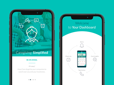 CareAngel - Mobile app design app design ui ux