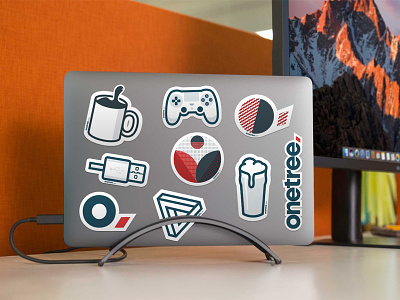 Onetree stickers design graphic design illustration stickers