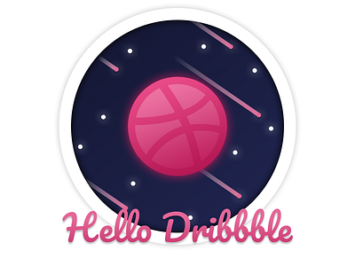 [ Illustration ] Hello Dribbble! design dribbble dribbble ball flat hello hello dribbble icon illustration logo ui