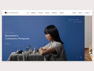 Redesign of The Getty Museum's landing page