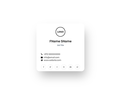 Minimal Digital Business Card business card minimal simple web webdesign white