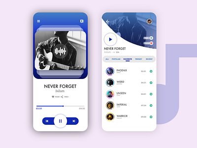 MUSIC APP | Design branding icon mobile music app trex design ui ux vector