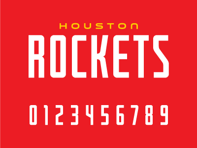 Rockets Rebrand - Alpha & Numerals