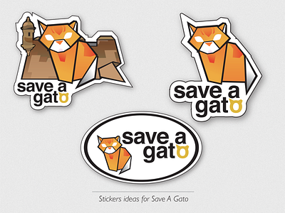 Sticker Ideas for Save A Gato branding design graphic design illustration typography vector