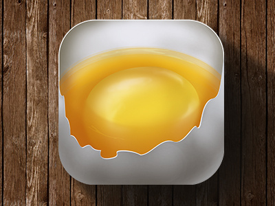 "break an Egg" app icon beak beak egg egg glow shell yellow