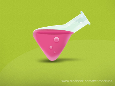 Freebie - Awesome UI bottle bubble bubbles chemistry creative ui free free psd icon pink psd red tank test tube tube ui