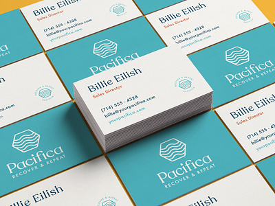 Pacifica Business Card brand identity business card logo mockup