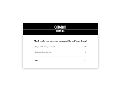 Email receipt design