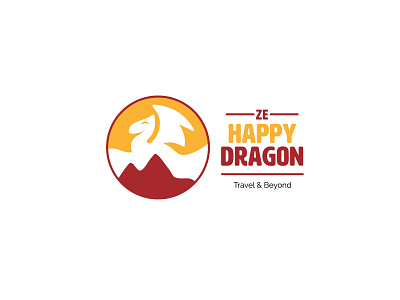 Ze Happy Dragon adventure bhutan design dragon happy logo tourism travel travel agency