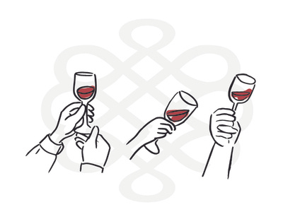 Steps of wine tasting - EuroCave art brand design food france illustration red tasting vector wine wine app wine cabinet